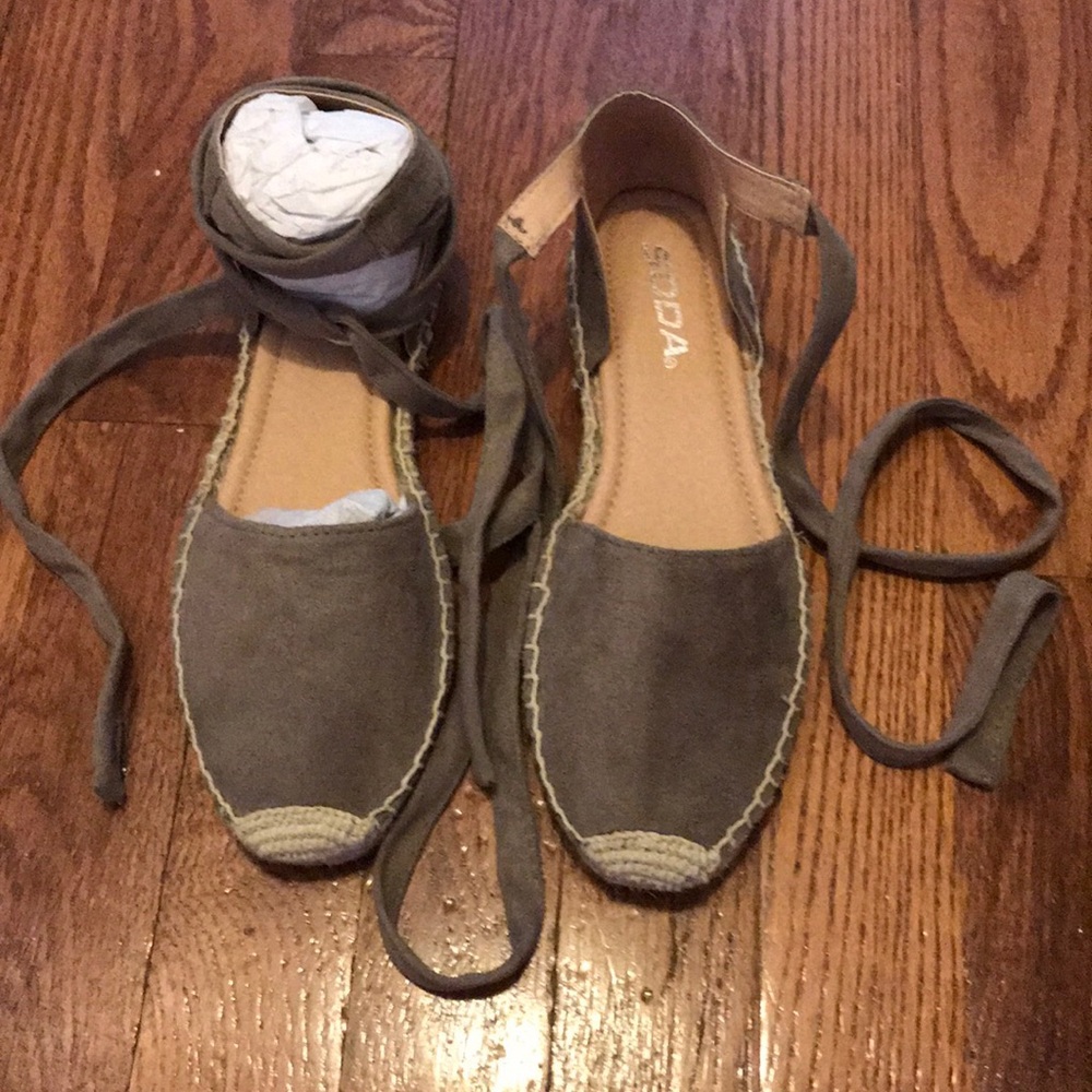 Suede Espadrilles Flats